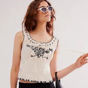 NWOT Free People Be My Baby Corset Top